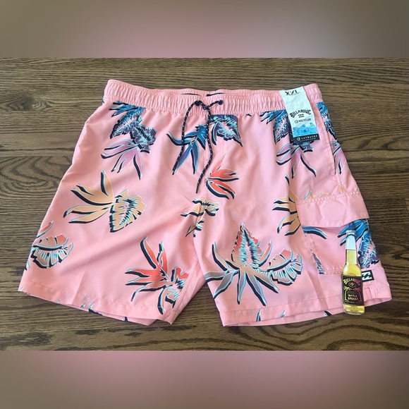 Billabong All Day Layback Board Shorts Pink Built In Bottle Opener Size 2XL NWT - Picture 3 of 7